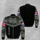 Personalisierte Bomberjacke mit Camouflage-Muster für britische Soldaten/Veteranen mit Namen und Rang, 3D-Druck – 2010230005