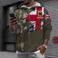 Veste de bombardier personnalisée avec camouflage soldat/vétéran britannique avec nom et grade, imprimée en 3D - 2010230001