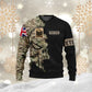 Personalized UK Soldier/ Veteran Camo With Name And Rank Bomber Jacket 3D Printed - 2010230002