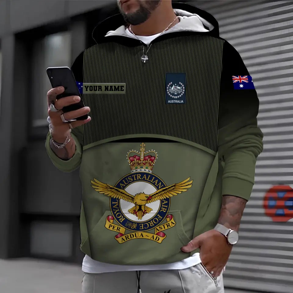 Personalized Australian Soldier/ Veteran Camo With Name And Rank Bomber Jacket 3D Printed -1912230001