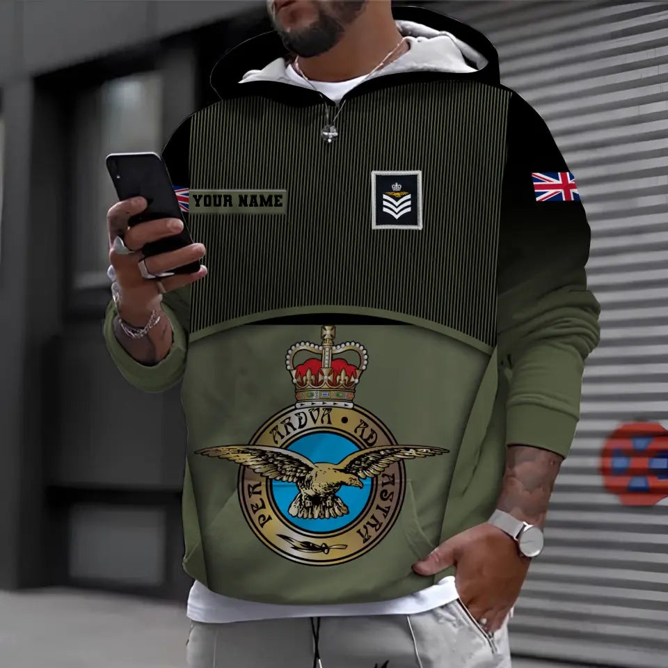 Personalized UK Soldier/ Veteran Camo With Name And Rank Bomber Jacket 3D Printed -1912230001