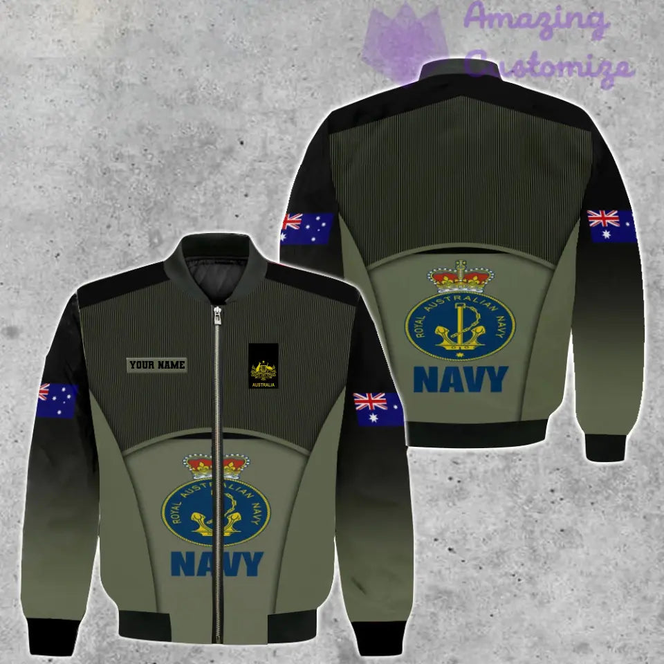 Personalized Australian Soldier/ Veteran Camo With Name And Rank Bomber Jacket 3D Printed -1912230001