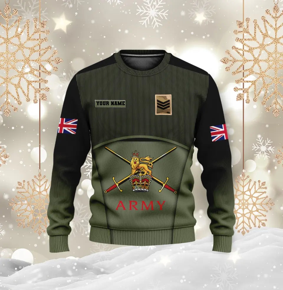 Personalized UK Soldier/ Veteran Camo With Name And Rank Bomber Jacket 3D Printed -1912230001