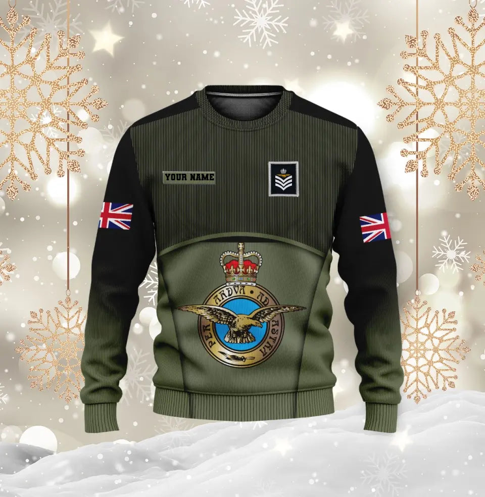 Personalized UK Soldier/ Veteran Camo With Name And Rank Bomber Jacket 3D Printed -1912230001