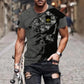 T-shirt personnalisé avec camouflage soldat/vétéran australien avec nom et grade imprimé en 3D - 0811230013