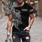 T-shirt personnalisé avec camouflage soldat/vétéran australien avec nom et grade imprimé en 3D - 0811230018