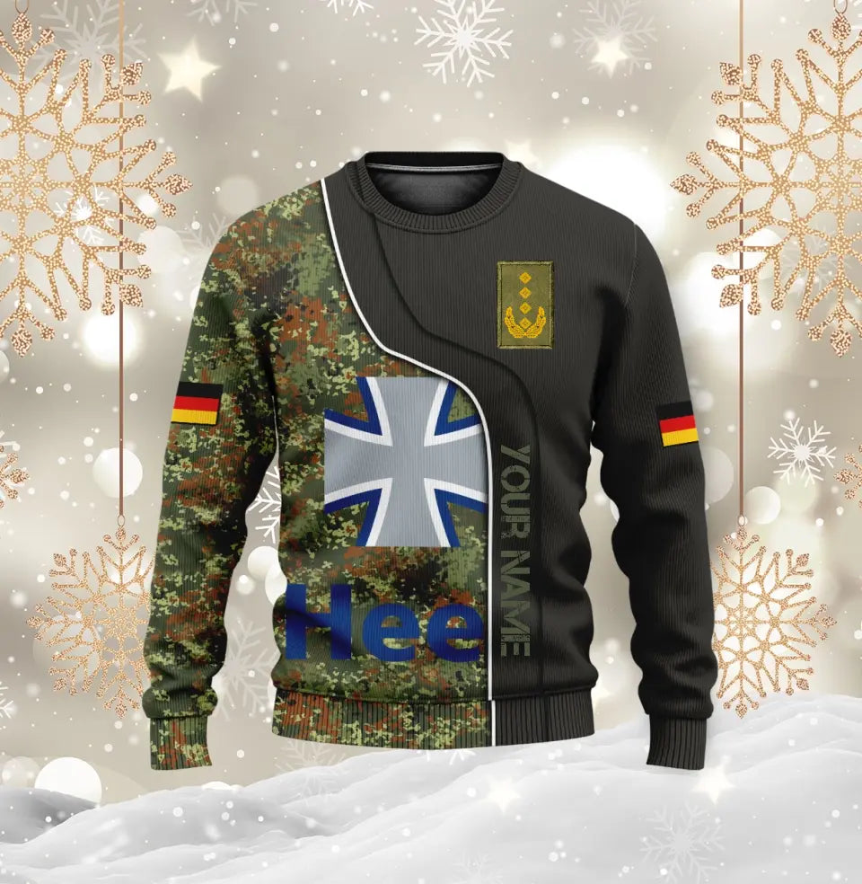 Personalized Germany Soldier/ Veteran Camo With Name And Rank T-shirt 3D Printed - 0711230004