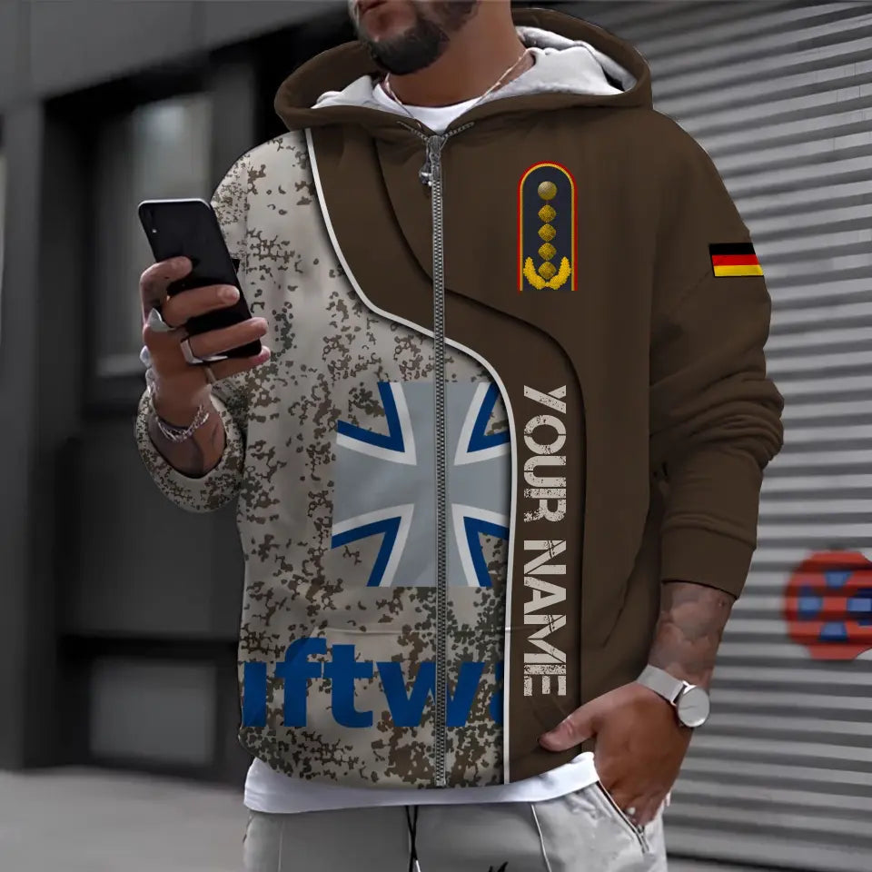 Personalized Germany Soldier/ Veteran Camo With Name And Rank T-shirt 3D Printed - 0711230004