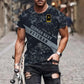 T-shirt personnalisé avec camouflage soldat/vétéran allemand avec nom et grade imprimé en 3D - 0711230013