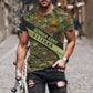 T-shirt personnalisé avec camouflage soldat/vétéran allemand avec nom et grade imprimé en 3D - 0711230013