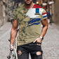 T-shirt personnalisé avec camouflage soldat/vétéran néerlandais avec nom et grade imprimé en 3D - 0311230001