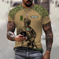 Personalized Sweden Soldier/ Veteran Camo With Name And Rank T-shirt 3D Printed - 17023392