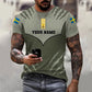 Personalisiertes T-Shirt mit schwedischem Soldaten-/Veteranen-Tarnmuster mit Namen und Rang, 3D-Druck -1312230001