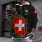 T-shirt personnalisé avec camouflage soldat/vétéran suisse avec nom et grade imprimé en 3D - 1011230004