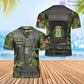 Sweat à capuche personnalisé avec camouflage soldat/vétéran du Danemark avec nom et grade imprimé en 3D - 17049312