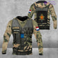 Personalisierter Kapuzenpullover mit Camouflage-Muster für niederländische Soldaten/Veteranen mit Namen und Rang, 3D-Druck – 17049312