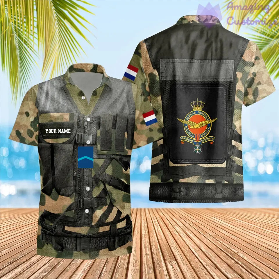 Personalized Netherlands Soldier/ Veteran Camo With Name And Rank Hoodie 3D Printed  - 17049312