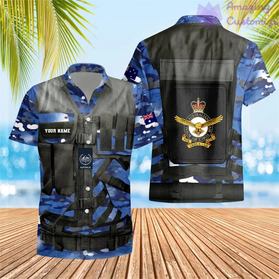 Sweat à capuche personnalisé avec camouflage soldat/vétéran australien avec nom et grade imprimé en 3D - 17049312