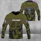 T-shirt personnalisé avec camouflage soldat/vétéran finlandais avec nom et grade imprimé en 3D - 0502240001