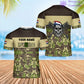 T-shirt personnalisé avec camouflage soldat/vétéran néerlandais avec nom et grade imprimé en 3D - 0502240003