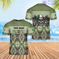 Personalisiertes irisches Soldaten-/Veteranen-T-Shirt im Camouflage-Stil mit Namen und Rang, 3D-Druck – 0602240001