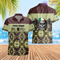 Personalisiertes irisches Soldaten-/Veteranen-T-Shirt im Camouflage-Stil mit Namen und Rang, 3D-Druck – 0602240001