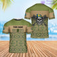 Personalisiertes T-Shirt mit schwedischem Soldaten-/Veteranen-Tarnmuster mit Namen und Rang, 3D-Druck – 0602240003