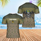 Personalisiertes T-Shirt mit schwedischem Soldaten-/Veteranen-Tarnmuster mit Namen und Rang, 3D-Druck – 0602240003