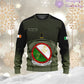 Personalisierter Kapuzenpullover mit irischem Soldaten-/Veteranen-Tarnmuster und Namen und Rang, 3D-Druck – 1501240001