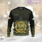 Personalisierter Kapuzenpullover mit irischem Soldaten-/Veteranen-Tarnmuster und Namen und Rang, 3D-Druck – 1501240001