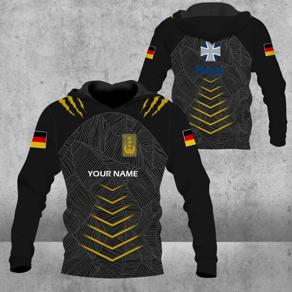 Personalized Germany Soldier/ Veteran Camo With Name And Rank Ugly Sweater 3D Printed  - 1601240001