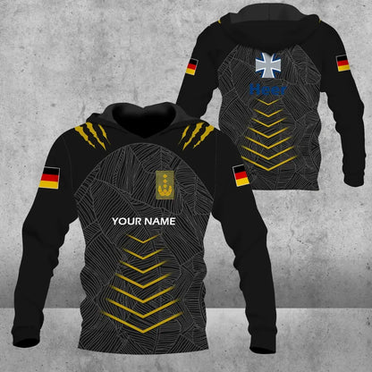 Personalized Germany Soldier/ Veteran Camo With Name And Rank Hoodie 3D Printed  - 1601240001