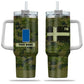 Personalisierter finnischer Soldat/Veteran, Camouflage, mit Namen und Rang, 40oz Tumbler, 3D-Druck – 2401240001