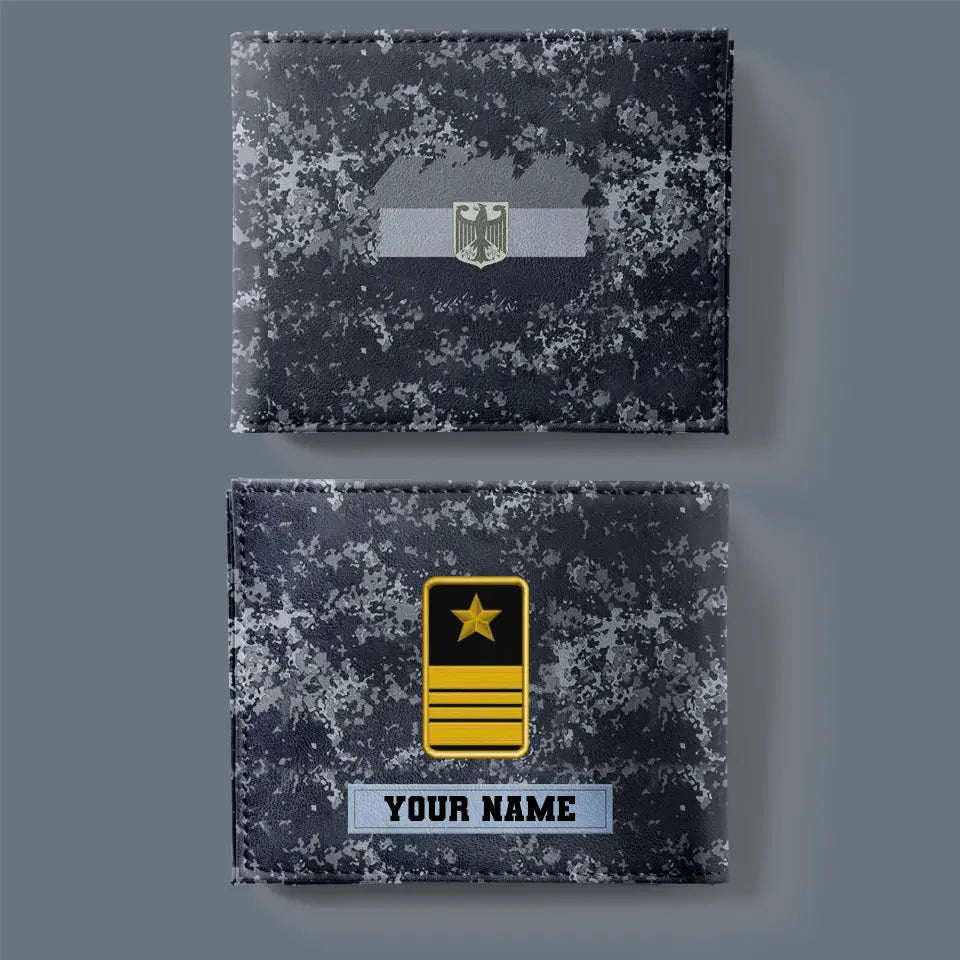 Portefeuille personnalisé avec camouflage soldat/vétéran allemand avec nom et grade imprimé en 3D - 2501240001