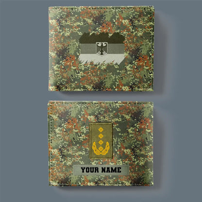 Portefeuille personnalisé avec camouflage soldat/vétéran allemand avec nom et grade imprimé en 3D - 2501240001