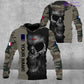 Personalized France Soldier/ Veteran Camo With Name And Rank Hoodie 3D Printed  - 2601240001