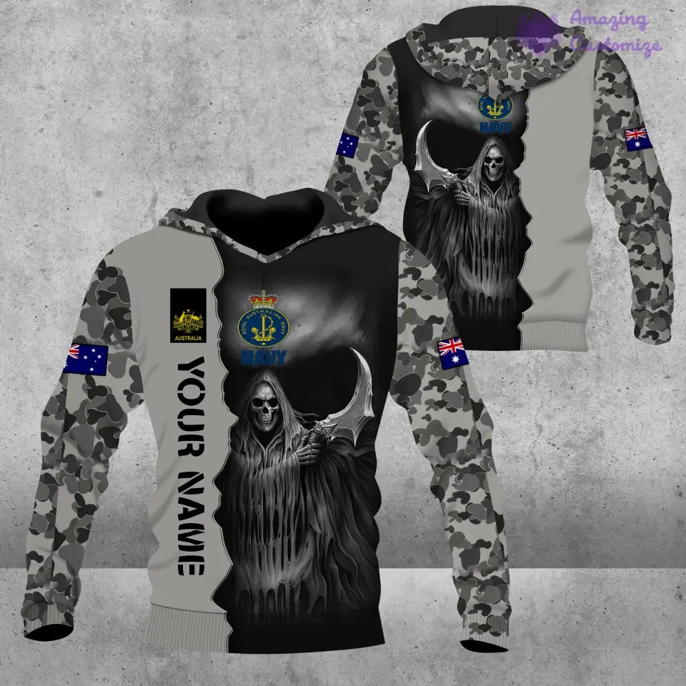 Personalisierter australischer Soldat/Veteranen-Tarnpullover mit Namen und Rang, 3D-Druck – 2601240001