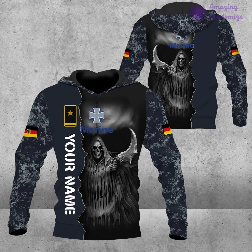 Personalisierter deutscher Soldat/Veteranen-Tarnpullover mit Namen und Rang, 3D-Druck – 2601240001