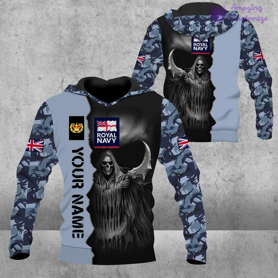 Personalized UK Soldier/ Veteran Camo With Name And Rank Ugly Sweater 3D Printed  - 2601240001