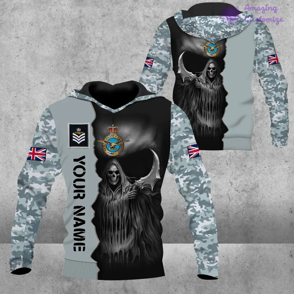 Personalized UK Soldier/ Veteran Camo With Name And Rank Ugly Sweater 3D Printed  - 2601240001