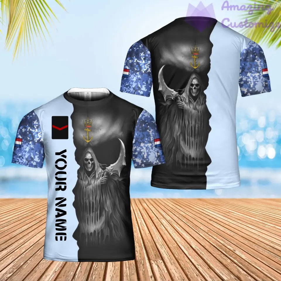 Personalized Netherlands Soldier/ Veteran Camo With Name And Rank Hawaii Shirt 3D Printed  - 2601240001