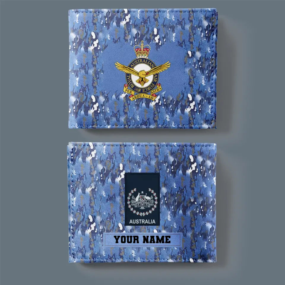 Portefeuille personnalisé avec camouflage soldat/vétéran australien avec nom et grade imprimé en 3D - 2501240001