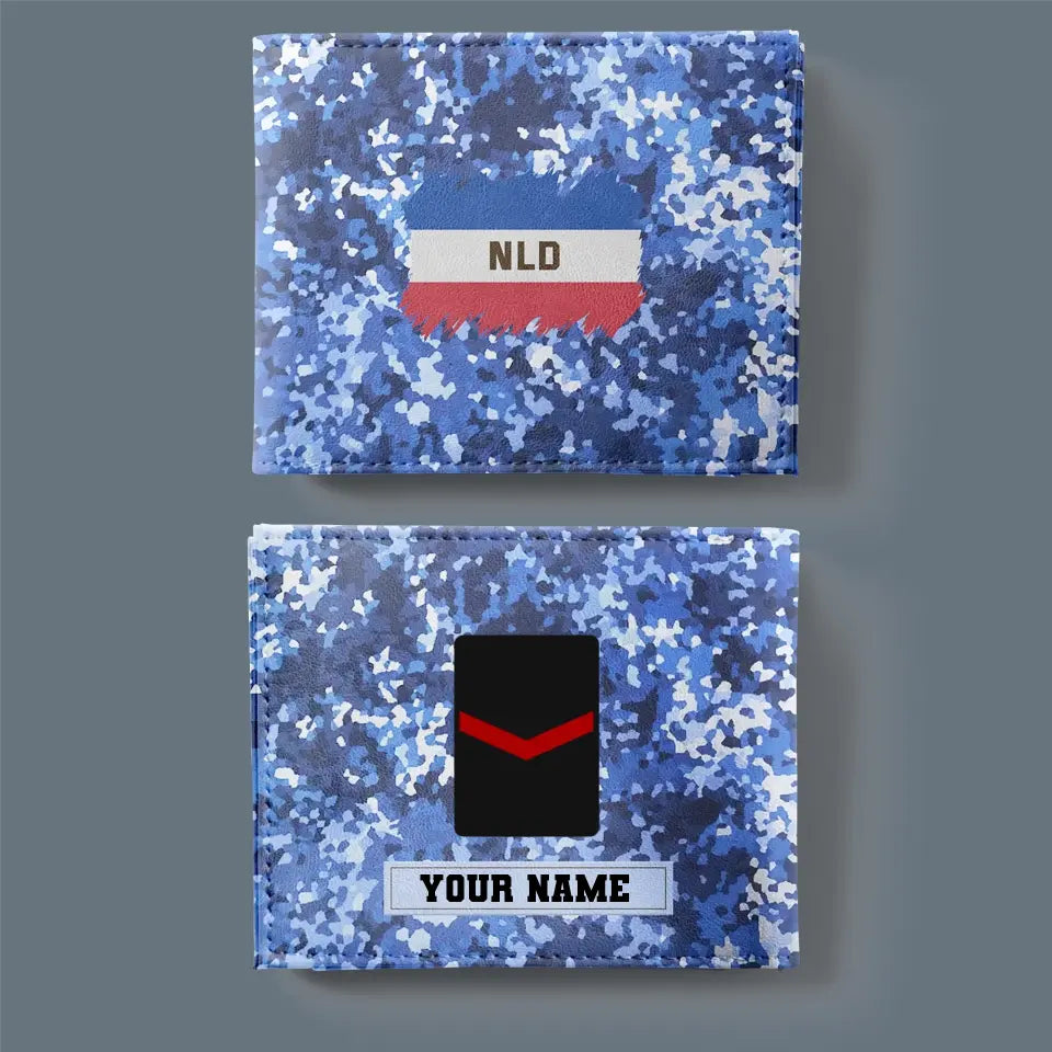 Personalized Netherlands Soldier/ Veteran Camo With Name And Rank Wallet 3D Printed - 2501240001