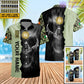 Personalized Ireland Soldier/ Veteran Camo With Name And Rank  Hawaii Shirt 3D Printed  - 17062272