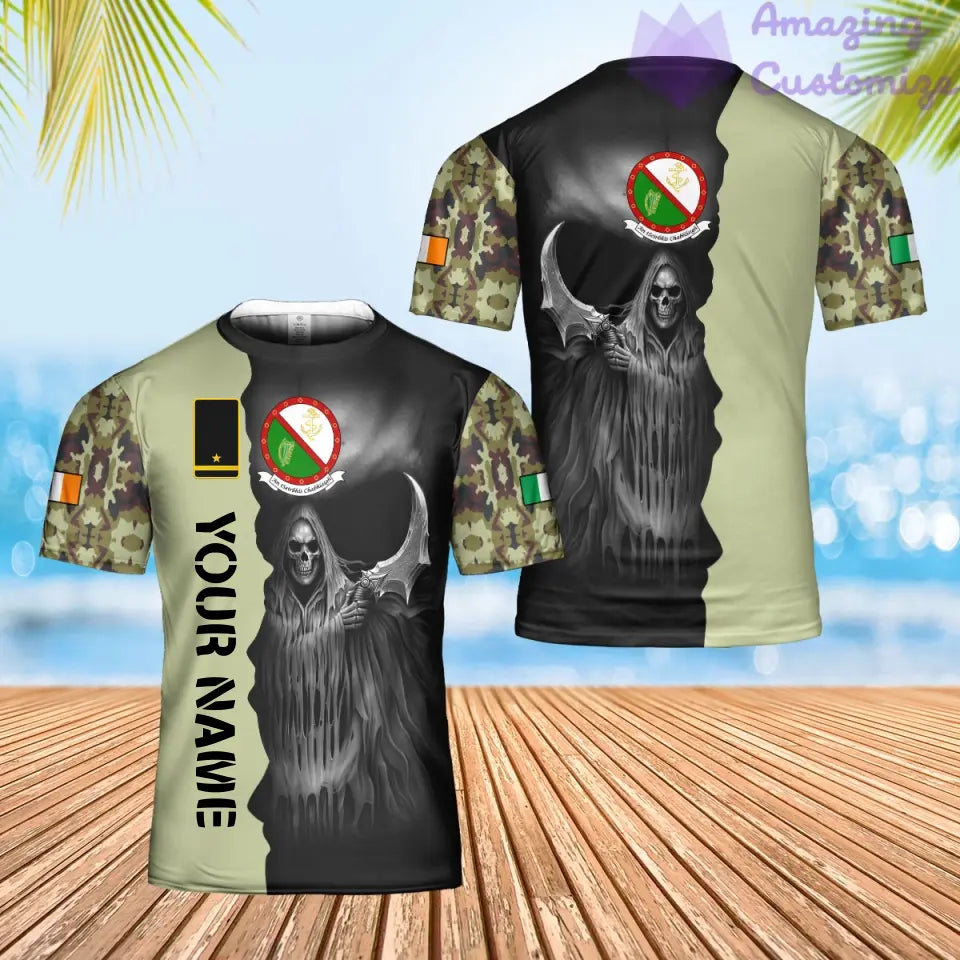 Personalized Ireland Soldier/ Veteran Camo With Name And Rank  Hawaii Shirt 3D Printed  - 2601240001