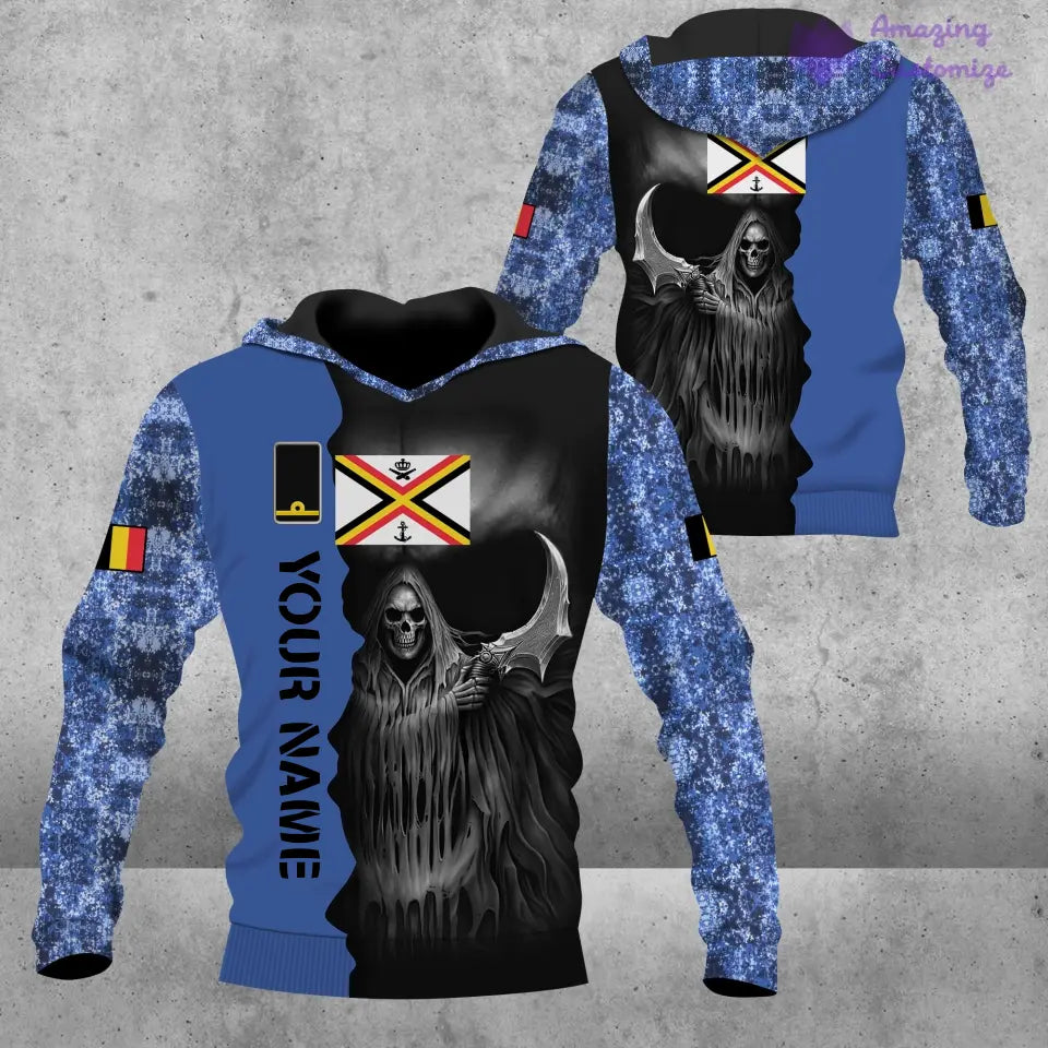 Personalized Belgium Soldier/ Veteran Camo With Name And Rank Hawaii Shirt 3D Printed  - 2601240001