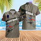 Personalisiertes T-Shirt mit französischem Soldaten-/Veteranen-Tarnmuster mit Namen und Rang, 3D-Druck – 3001240001