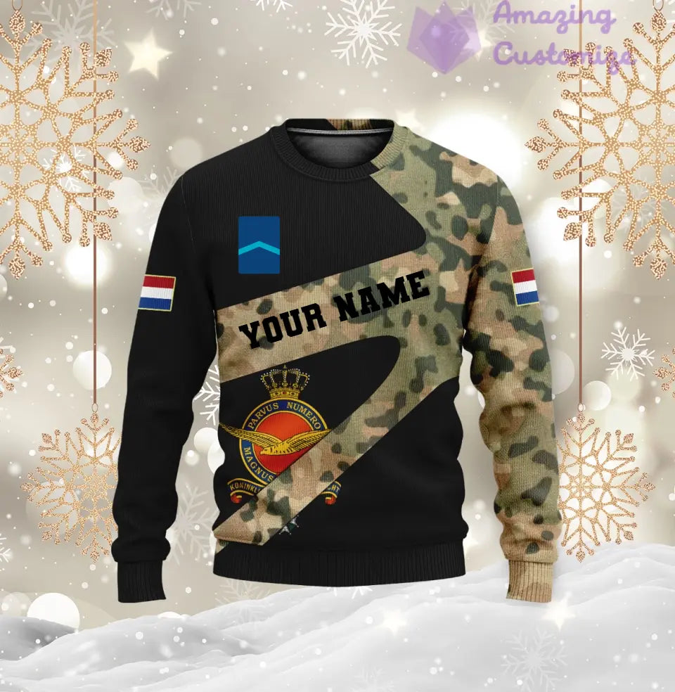 Personalized Netherlands Soldier/ Veteran Camo With Name And Rank Hawaii shirt 3D Printed  - 3001240001