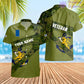 T-shirt Hawaï personnalisé avec camouflage soldat/vétéran finlandais avec nom et grade imprimé en 3D - 3001240001