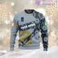 Personalized Ireland Soldier/ Veteran Camo With Name And Rank Ugly Sweater 3D Printed  - 17065728